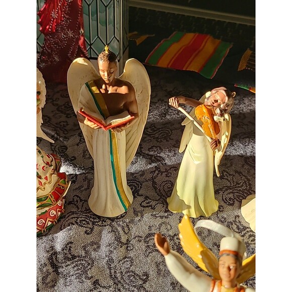 Vintage Hallmark Graceful Angels Ornament Beautiful African American Angel 7pcs - Picture 6 of 14